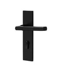Black Silent Interior Door Lock Set With Keys For Bedroom And Bathroom Heavy Duty Zinc Alloy Handle Whisper Quiet Locking Latch Mechanism
