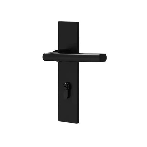 Black Silent Interior Door Lock Set With Keys For Bedroom And Bathroom Heavy Duty Zinc Alloy Handle Whisper Quiet Locking Latch Mechanism