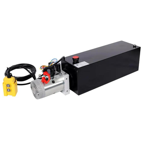 Heavy Duty 12V DC Hydraulic Power Unit With Steel Tank 1.6Kw Motor High Flow Pump for Dump Trailers and Lift Gates.