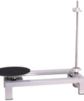 Heavy Duty Manual Table Stretch Film Dispenser For Pallet Wrapping Featuring Adjustable Tension Knob For No Hustle And Quick 12 To 20 Inch Roll Loading with metal frame.