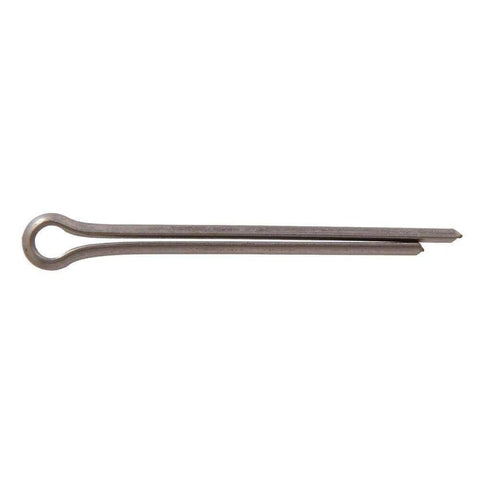 Side view of a Stainless Steel Cotter Pin Three-Sixteenth Inch By Two Inch Eight Pack For Quick Secure Hold In Machinery And Equipment.