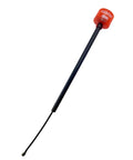 Beefy Long Range RHCP FPV Antenna For 5.8GHz Drones, 150mm IPEX UFL Connector, 2.5 dBi Gain, black shaft, red radome