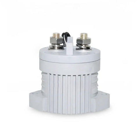 Heavy Duty 300A High Voltage DC Contactor With 12V Or 24V Control Coil SPST Normally Open Switch showing electrical connections and cooling fins.