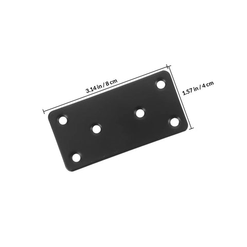 Heavy Duty Stainless Steel Corner Brace Brackets For Wood Furniture Repair With Solid Support And Strong Reinforcement Flat Mending Plates With Screws For Furniture And Wooden Boxes DIY Home Improvement Kit showing size dimensions