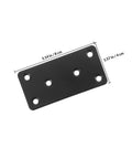 Stainless Steel Straight Corner Braces Set For Wood Furniture Heavy Duty Flat Mending Plates With Screws in black, size shown