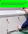 Installation steps for Rock Solid Heavy Lifting Hidden Access Panel Kit With Concealed Sturdy Hinges for tile walls.