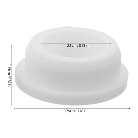 Silicone Bathtub Drain Plug Cover for 30-31mm Mounting Holes 5pcs, showing dimensions of 3.76cm diameter and 1.44cm height.