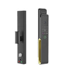 Slick Waterproof Smart Door Lock With True 3D Anti Spoof Fingerprint, Remote Video Intercom And Mobile App Unlock, Zero Fuss Security, 161 Degree Wide Angle, Easy Family Entry, 24 7 Monitoring side view with keypad.