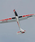 Swift 2100 RC Glider For Beginners Starter Friendly 82.7 Inch Wingspan PNP Kit in flight, showing bottom view of carbon fiber airframe.