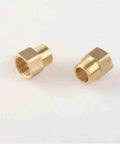 Brass Hose Fittings Kit, Ten Piece Male To Female Thread Hex Bushing Connectors For DIY Plumbing, Includes One Eighth Inch, One Quarter Inch, Three Eighths Inch, One Half Inch Sizes, DN15 Male To DN32 Female Thread, Durable And Leak Free brass threaded bushings shown on white background