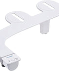 Thinline Bidet Attachment For Toilet Seats With Adjustable Water Pressure And Side Arm Control Thin Profile White Self Cleaning Rinse Single Nozzle