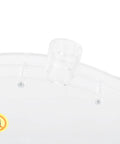 Clear Acrylic Table Saw Guard For 7 Inch Saws Dust Shield Protective Cover shown with safety warning badge