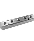7 Port Aluminum Air Hose Inline Manifold Block Splitter 1/2 NPT Input 1/4 NPT Output Pneumatic Fitting For Air Compressor