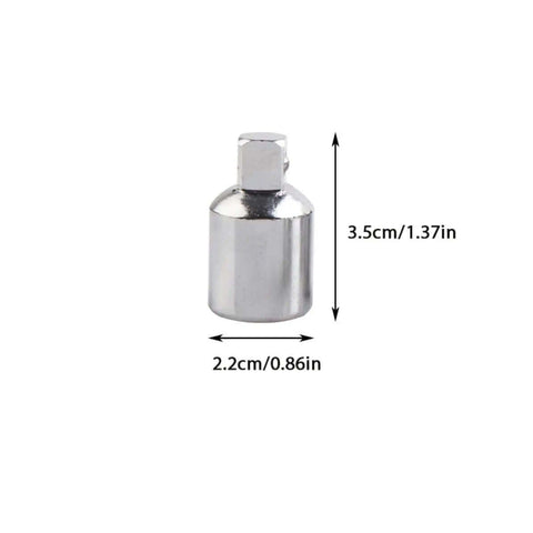 Top Tier 4pcs Impact Socket Adapter And Reducer Kit For Ratchets Drop Forged Steel Chrome Silver Detent Balls Heavy Duty Wrench Converter Fits All Sizes. chrome socket adapter 3.5cm x 2.2cm