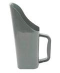 Side view of Green Plastic Garden Shovel All In One Plant Scoop For Transplanting Digging Potting Soil Turning And Sifting