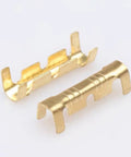 Premium U Shaped Cold Wire Terminal Connectors Brass Electrical Crimp Inserts No Strip Needed Quick Fast Fascia Cable Clamps With Small Teeth For Reliable Power And Secure Wiring Kit 100 Pack, brass terminals