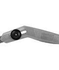 Adjustable Carpet Knife With Retractable Blade For Depth Control And Angled Handle, side view showing blade and grip.