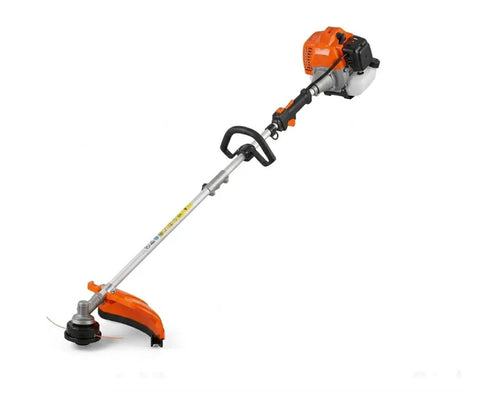 Gas Powered 52cc 2 Stroke Beast Of A Brush Cutter With 3 Tooth Blade And String Trimmer U Handle shown on white background