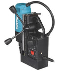 Makita HB350 1-3/8 in magnetic drill; blue motor housing, black base with control panel.