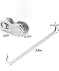 8 Pack 12 Speed Bike Chain Quick Link Set For Mountain And Road Bikes Reusable Steel Missing Link With Chain Hook Durable Carbon Steel Silver Finish Easy Install Long Lasting Chain Repair Kit, showing a quick link with dimensions and a chain hook.