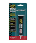 Lucas Oil Extreme Duty Gun Grease 1 oz tube, front view in teal blister pack