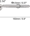 Gate Hook Latch for Cabinet Door Window with Mounting Screws Push Button, stainless steel, 150mm / 5.9 inch length