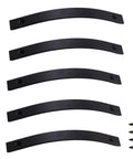 Five Pack Vintage Zinc Alloy Door Handles Matte Black 128Mm Thickened Aluminum Exposed Pulls displayed with screws.