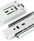 Four Inch Full Extension Drawer Slides Quiet Ball Bearing Upgrade Kit, 1 Pair, Super Smooth Steel Slides for Cabinets, Heavy Duty Silver Hardware