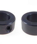 Two Pack 3/4 Inch Bore Shaft Collar With 5/16-18 Set Screws Black Oxide Finish Heavy Duty Steel Shaft Clamp For Machines And DIY Projects Durable 1-1/4 Inch Outer Diameter 9/16 Inch Wide BSC-075, black shaft collars