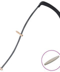 Beefy Heavy Duty Garden Scythe With Black And Brown Steel Blade Handcrafted Wood Handle 57.1 Inch Reach shown with ergonomic design