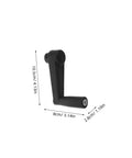 Ergonomic 10mm Hole Hand Crank Handle For Milling And Grinding Machines, Wear-Resistant Plastic Manual Crank Gear Replacement, Easy Install, Smooth Grip For Drill Press And Lathe, Durable Replacement Part shown with dimensions.