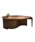 Top Shelf Black Walnut Desk With Authentic Mortise And Tenon Joints Versatile Chinese Style Home Office Workstation with drawers.