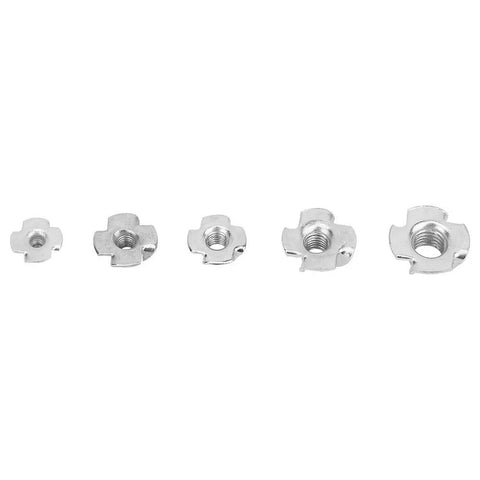 Four Pronged T Nut Set 80 Pieces M6 M8 Zinc Plated Carbon Steel Tee Nuts for Woodworking Furniture Cabinetry Shelving