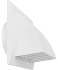 4 Inch White Dryer Vent Hood With Rain Cover And Backdraft Damper ABS Plastic Duct Cover For Walls Indoor Outdoor Use Exhaust And Dryer Vent Covers For 4 Inch Vents Weatherproof