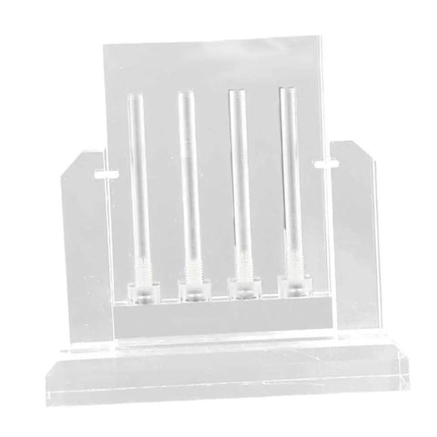 Transparent Acrylic Car Oil Quality Comparator Stand Four Hole Design For Quick Visual Oil Color And Level Check In Workshops Garages And Performance Tuning clear acrylic stand
