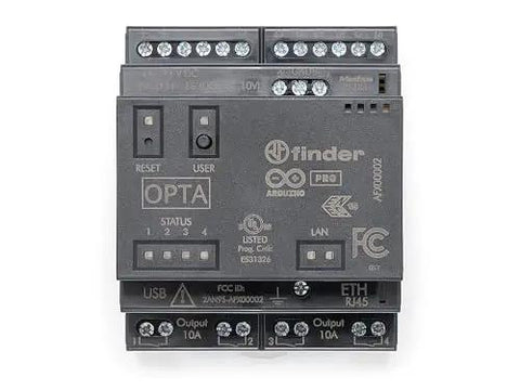 Opta WiFi Industrial IoT Controller With Modbus, Digital I O, Analog Inputs, And Cloud Ready Remote Monitoring front view