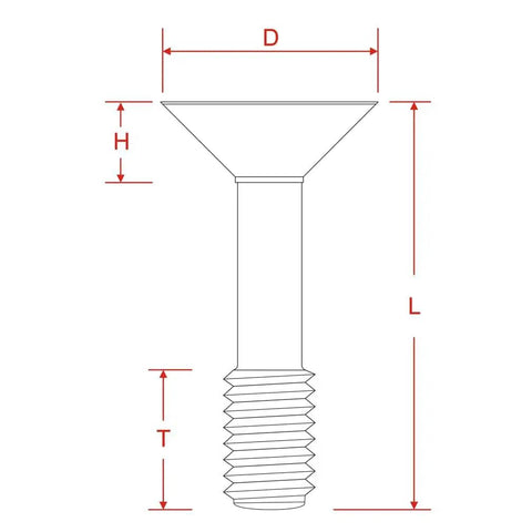 Diagram of M2.5x12mm Captive Screws With Cross Recess Countersunk Flat Head Stainless Steel 20 Pack Captive Panel Screws dimensions.