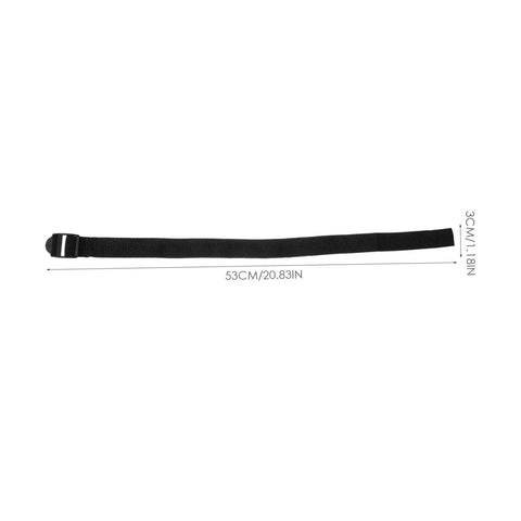 Eight Piece Aerator Sandal Straps Replacement Set for Lawn Aerator Shoes, black strap with buckle, 53cm length.