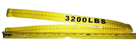 Everest C1150 1in x 3ft flat endless lifting sling, yellow nylon strap, 3200 lbs WLL