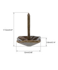 Hella Sharp Heavy Iron Bronze Upholstery Nails And Furniture Tacks Featuring Square Head Design For Antique Home Decor Sofa Backboards And Chairs 40 Count, 12mm square crown, 17.5mm shaft.