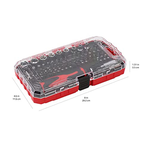 Magnetic Ratcheting Wrench And Electronics Precision Screwdriver Tool Set For Household Repairs, 73-Piece With Carry Case
