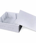 12x12x3 White PVC Junction Box Heavy Duty Built To Last Plastic Conduit Box With Pre Molded Half Inch And Three Quarter Inch Knockouts