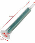50 Pack 2K Mixing Tips 83mm Static Nozzles for Two Component Epoxies and Resins, Bubble Free Blend, Go-To 5.3mm Inner Diameter and 7.6mm Outer Diameter, Built For Strong Adhesive Bonding. 83mm green plastic static mixer tip with 3mm outlet