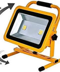 Heavy Duty 100W Rechargeable LED Floodlight With 270 Degree Swivel Bracket And Solid Aluminum Construction waterproof design for outdoor use.