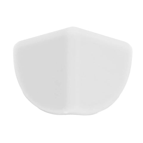 Close-up of Three Sided Silicone Corner Protectors Pre Taped Edge Guards for Kid Safe Babyproofing Furniture, white silicone pad
