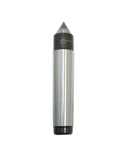 Ultra-Precise MT3 Morse Taper Dead Center with 60 Degree Carbide Tip for CNC Milling Lathes and Turning Projects, front view