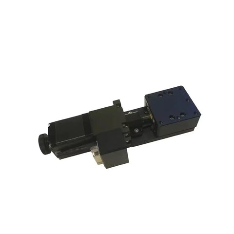 Motorized Linear Translation Stage Heavy Duty Electric Translating Platform With Slick Stepper Motor Driven Rail, top view, compact design