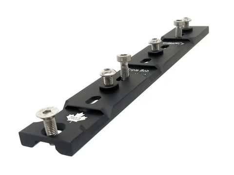 CNC machined Triple Bob Ebike Battery Anchor Bracket Mount with wide platform and 3 M5 bolts for downtube securement.