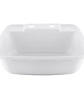Compact Rectangle RV Sink For Small Camper Bathrooms Single Bowl Lavatory Basin In White Plastic Fits Most RV Vanities Includes Drain Stopper And Hardware