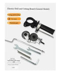 Electric Drill Sheet Metal Cutter Attachment With Pro Grade Titanium Gear Transmission and tools, designed for thin metal cutting.